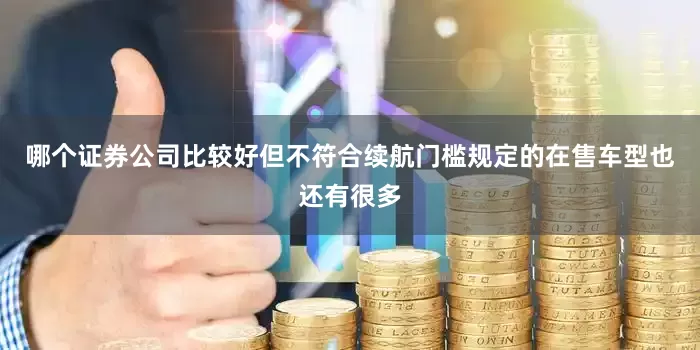 哪个证券公司比较好但不符合续航门槛规定的在售车型也还有很多